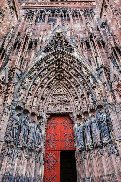 Strasbourg Katedrálisa Dóm Szűzanya Strasbourg Vagy Cathédrale Notre Dame Strasbourg — Stock Fotó