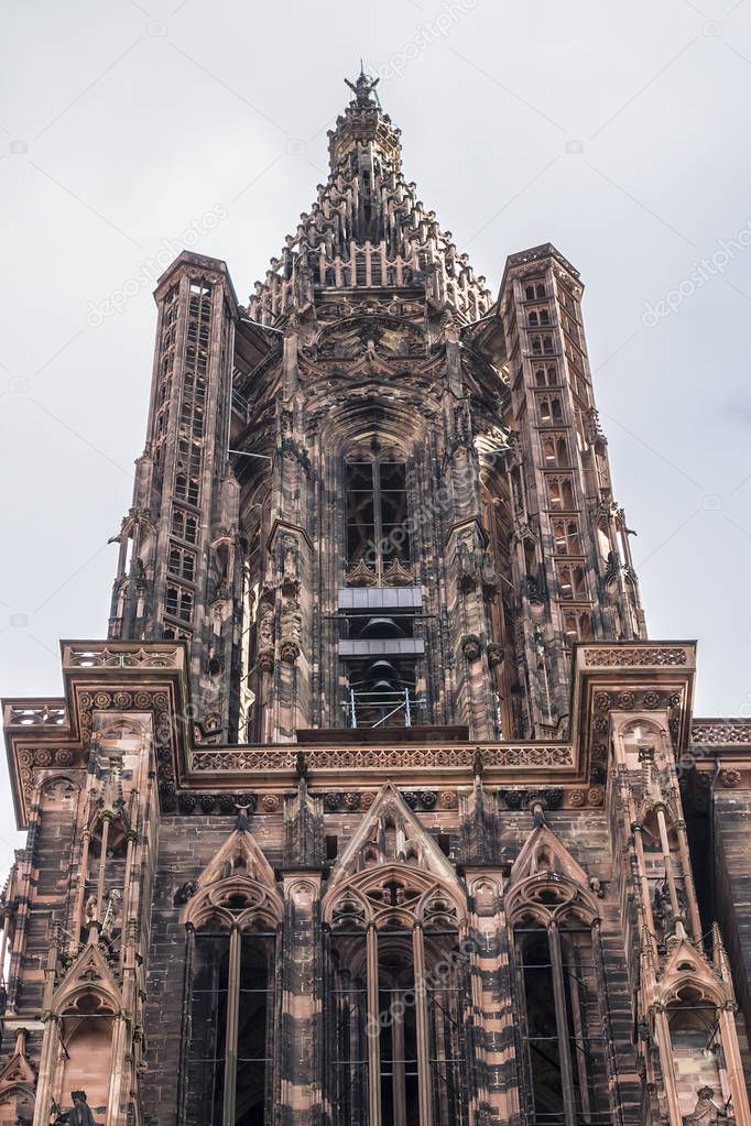 Strasbourg Cathedral (Cathedral of Our Lady of Strasbourg or Cathedrale Notre-Dame de Strasbourg, 1015 - 1439) - Roman Catholic cathedral in Strasbourg, Alsace, France.