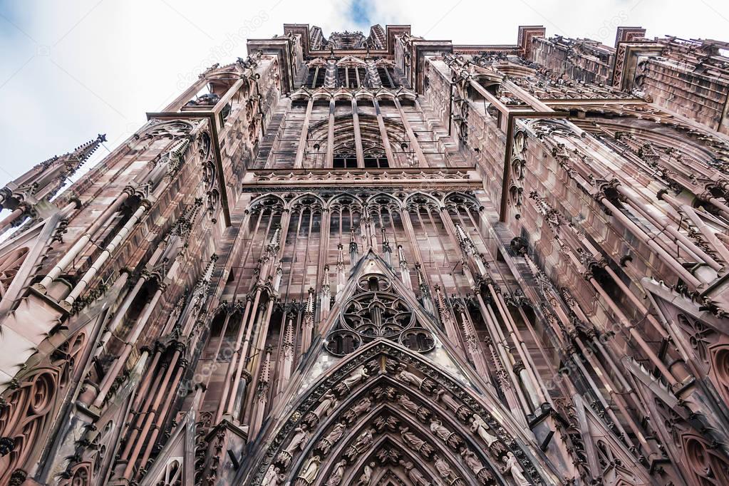 Strasbourg Cathedral (Cathedral of Our Lady of Strasbourg or Cathedrale Notre-Dame de Strasbourg, 1015 - 1439) - Roman Catholic cathedral in Strasbourg, Alsace, France.