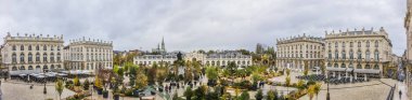 Nancy, Fransa - 22 Ekim 2017: Yer Stanislas XVIII yüzyıl mimarisi ile Avrupa'nın en çarpıcı kareleri biridir. Kare Place Royale orjinal adıyla.