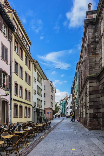 Strasbourg França Setembro 2017 Rua Centro Histórico Estrasburgo Alsácia — Fotografia de Stock