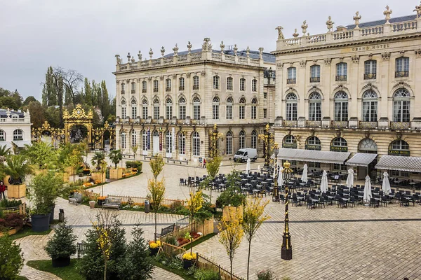 Nancy França Outubro 2017 Place Stanislas Com Arquitetura Século Xviii Fotografia De Stock