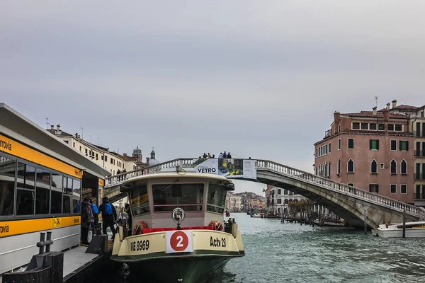 Venice Italy Января 2018 Большой Канал Мост Скальци Ponte Degli — стоковое фото