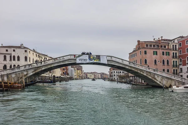 Venice Italy Января 2018 Большой Канал Мост Скальци Ponte Degli — стоковое фото