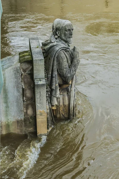 Zouave Statue 1850 Most Famous Feature Pont Alma Zouave Statue — Stock Photo, Image