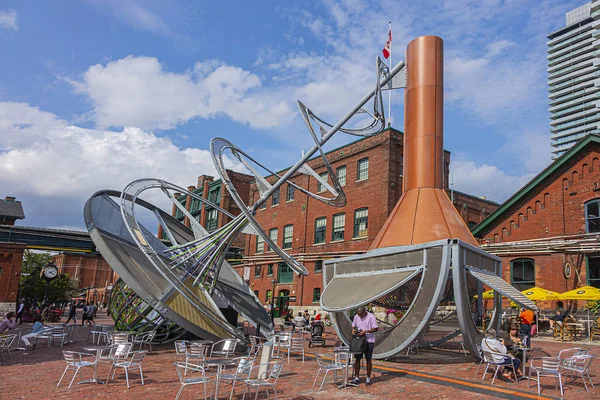 Toronto Canada Augustus 2017 Distillery District Voormalige Gooderham Worts Distillery — Stockfoto