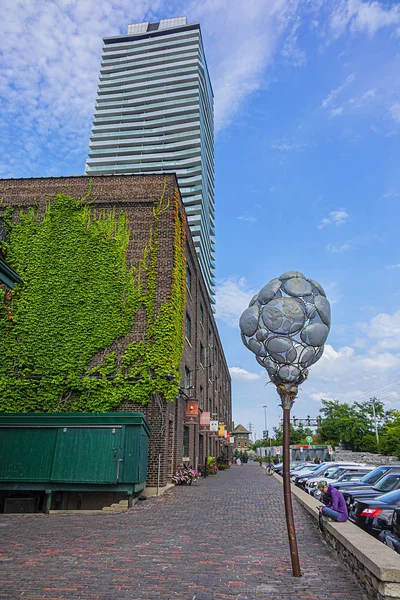 Toronto Kanada Ağustos 2017 Damıtım Bölgesi Eski Gooderham Bitkiler Distillery — Stok fotoğraf