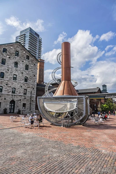 Toronto Kanada Sierpnia 2017 Distillery District Dawnej Gorzelni Gooderham Susła — Zdjęcie stockowe