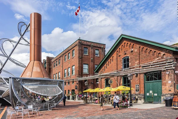 Toronto Canada Augustus 2017 Distillery District Voormalige Gooderham Worts Distillery — Stockfoto