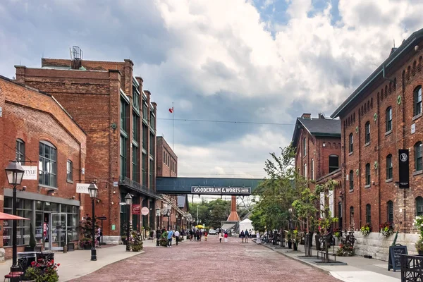 Toronto Canada Agosto 2017 Distrito Destilaria Antigo Gooderham Worts Distillery Imagem De Stock