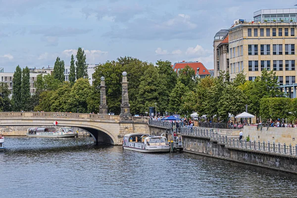 Berlin Germany August 2019 Spree River Berlin Cathedral Berliner Dom — Stock Photo, Image