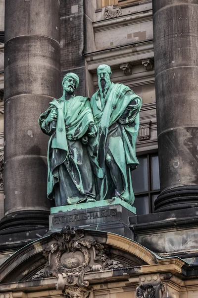 Architectural Details Berlin Cathedral Berliner Dom Famous Landmark Museum Island — Stock Photo, Image