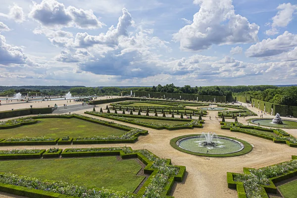 Versailles Frankreich Mai 2019 Schöne Aussicht Auf Malerische Gärten Schloss — Stockfoto