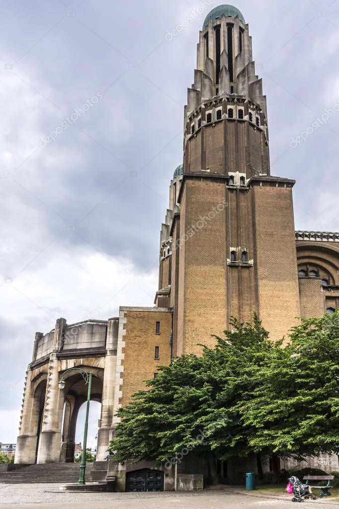 National Basilica of Sacred Heart (Basilique Nationale du Sacre-Coeur) - Roman Catholic Minor Basilica and parish church in Brussels. Basilica ranks fifth among world's largest churches. Belgium. 