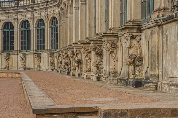 Detalhes Arquitetônicos Palácio Zwinger Palácio Real Século Xvii Dresden Alemanha — Fotografia de Stock