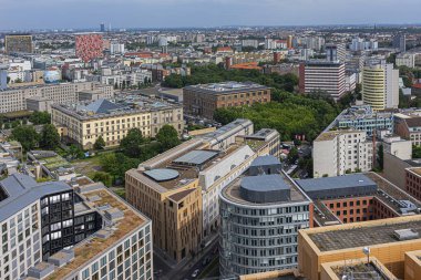 Berlin, Almanya - 16 Haziran 2014: Berlin 'in gökyüzü manzarası.