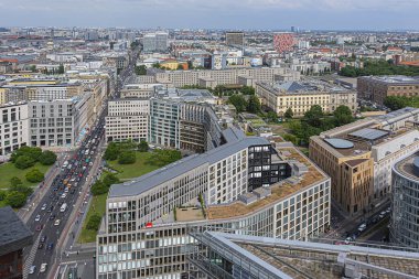 Berlin, Almanya - 16 Haziran 2014: Berlin 'in gökyüzü manzarası.