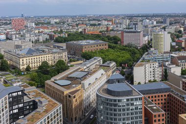 Berlin, Almanya - 16 Haziran 2014: Berlin 'in gökyüzü manzarası.