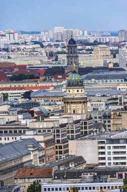 Berlin, Almanya - 16 Haziran 2014: Berlin 'in gökyüzü manzarası.