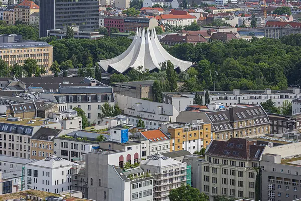 Berlín Německo Června 2014 Letecký Pohled Panorama Berlína — Stock fotografie