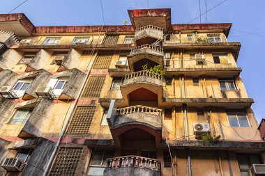 Panjim, Goa, Hindistan - 30 Eylül 2013: Goa 'nın başkentinde sokak görüşleri. Panjim (Panaji) - Hindistan 'ın başkenti Goa ve Goa' nın en büyük şehri. 