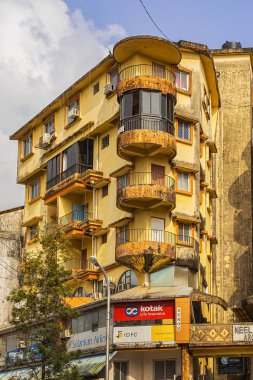 Panjim, Goa, Hindistan - 30 Eylül 2013: Goa 'nın başkentinde sokak görüşleri. Panjim (Panaji) - Hindistan 'ın başkenti Goa ve Goa' nın en büyük şehri. 