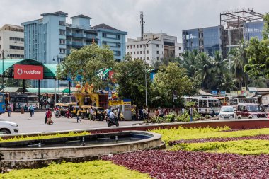 Panjim, Goa, Hindistan - 30 Eylül 2013: Goa 'nın başkentinde sokak görüşleri. Panjim (Panaji) - Hindistan 'ın başkenti Goa ve Goa' nın en büyük şehri. 