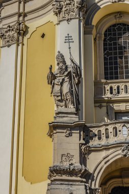 Lviv Yunan Katolik Başpiskoposu 'nun Aziz George Katedrali' nin parçaları (Ukr: Sobor sviatoho Yura, 1760) - Xviii yüzyılına dayanan muhteşem Rococo mimari topluluğu. Lviv, Ukrayna.