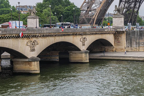 Paris Frankreich April 2017 Blick Vom Trocadero Auf Die Jenabrücke — Stockfoto