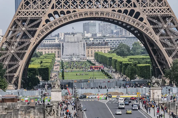 Paris França Abril 2017 Vista Trocadero Ponte Jena Pont Iena — Fotografia de Stock