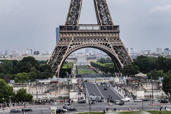 Paris França Abril 2017 Vista Trocadero Ponte Jena Pont Iena — Fotografia de Stock