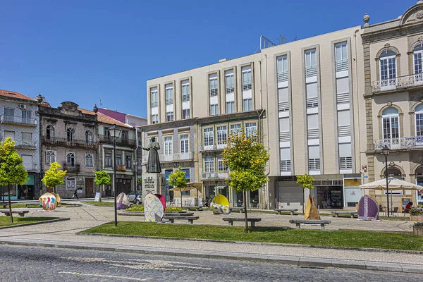 Braga Portogallo Aprile 2017 Vista Sulla Strada Nel Centro Storico — Foto Stock