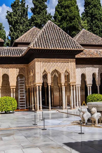 Granada España Junio 2018 Palacio Los Leones Patio Los Leones — Foto de Stock