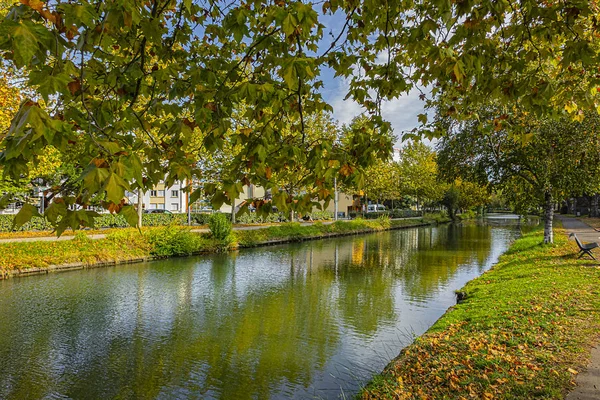 Belas Vistas Outono Canal Midi Século Xvii Canal Real Languedoc — Fotografia de Stock