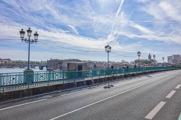 Toulouse França Outubro 2019 Ponte Saint Pierre Aterro Rio Garonne — Fotografia de Stock