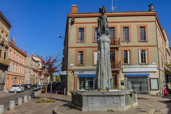 Toulouse França Outubro 2019 Fonte Art Nouveau Clemence Isaure Poesia — Fotografia de Stock