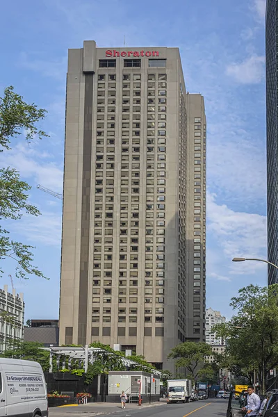 Montreal Kanada 2017 Augusztus Montreal Építészet Régi Házak Modern Felhőkarcolók — Stock Fotó