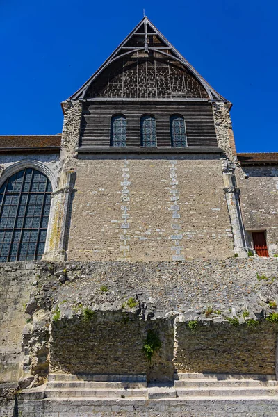 Widok Chartres Kościół Andrzeja Collegiale Saint Andre Xii Wieku Stary — Zdjęcie stockowe