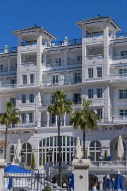 Malaga, İspanya - 2 Haziran 2018: The Gran Hotel Miramar (5 yıldız, 1926) - Malaga şehrinin ilk lüks oteli..