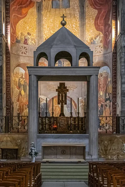 Paryż Francja Maja 2019 Wnętrze Kościoła Esprita Eglise Saint Esprit — Zdjęcie stockowe