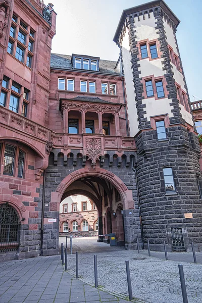 Frankfurt Main Germany August 2019 Typical Architecture Old Town Ratskeller — Stock Photo, Image