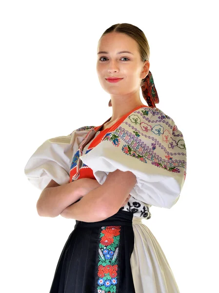 Slowakische Folklore Slowakisches Folkloremädchen — Stockfoto