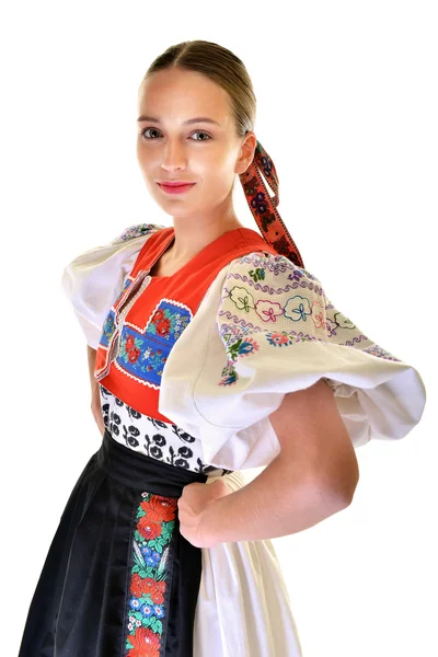 Slowakische Folklore Slowakisches Folkloremädchen — Stockfoto