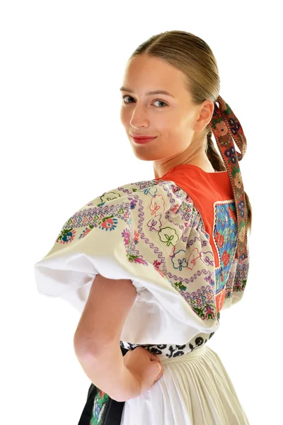 Folclore Eslovaco Menina Folclore Eslovaco — Fotografia de Stock