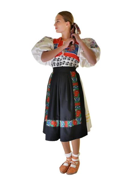 Slovakiska Folklore Slovakisk Folklore Flicka — Stockfoto