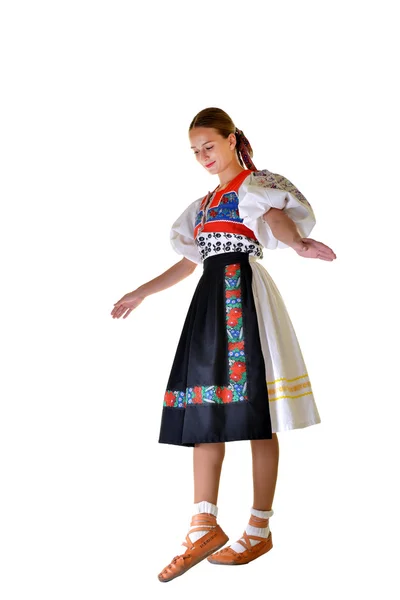 Slovenský Folklór Slovenské Folklorní Děvče — Stock fotografie