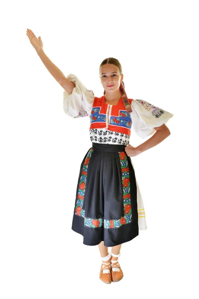 Slovakiska Folklore Slovakisk Folklore Flicka — Stockfoto