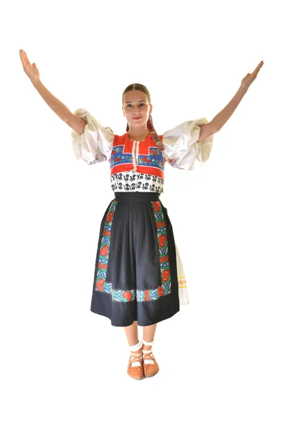 Slovenský Folklór Slovenské Folklorní Děvče — Stock fotografie