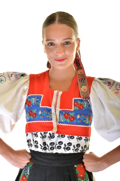 Slovenský Folklór Slovenské Folklorní Děvče — Stock fotografie