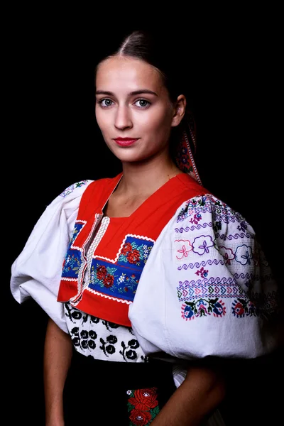 Slovak Folklore Slovakian Folklore Girl — Stock Photo, Image